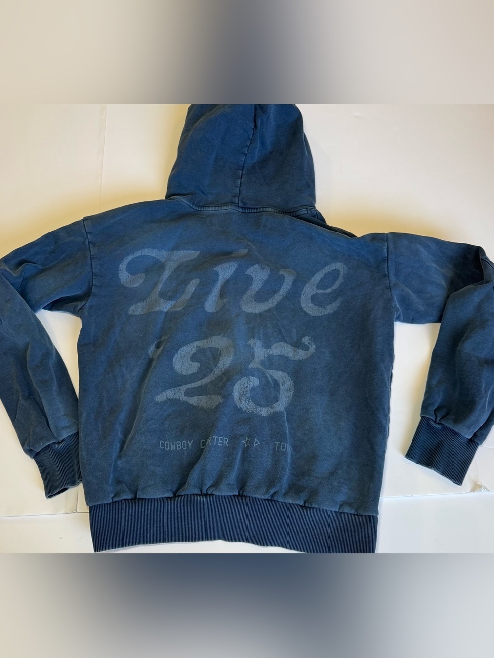 Beyoncé Cowboy Carter "Live "25" Blue Tour Hoodie M